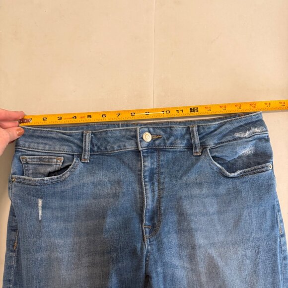 DL1961 Margaux Ankle Skinny Stretch Denim Raw Hem Blue Jeans Womens size 31 - Picture 10 of 13